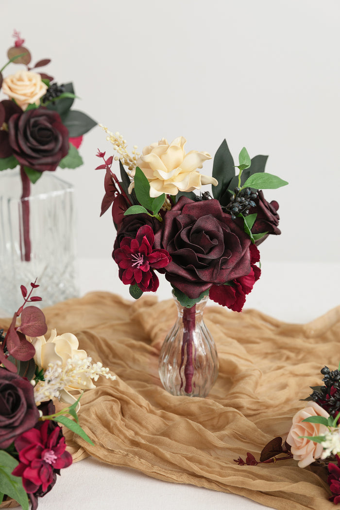 Mini Premade Flower Centerpiece Set in Black Baccara - Image 3