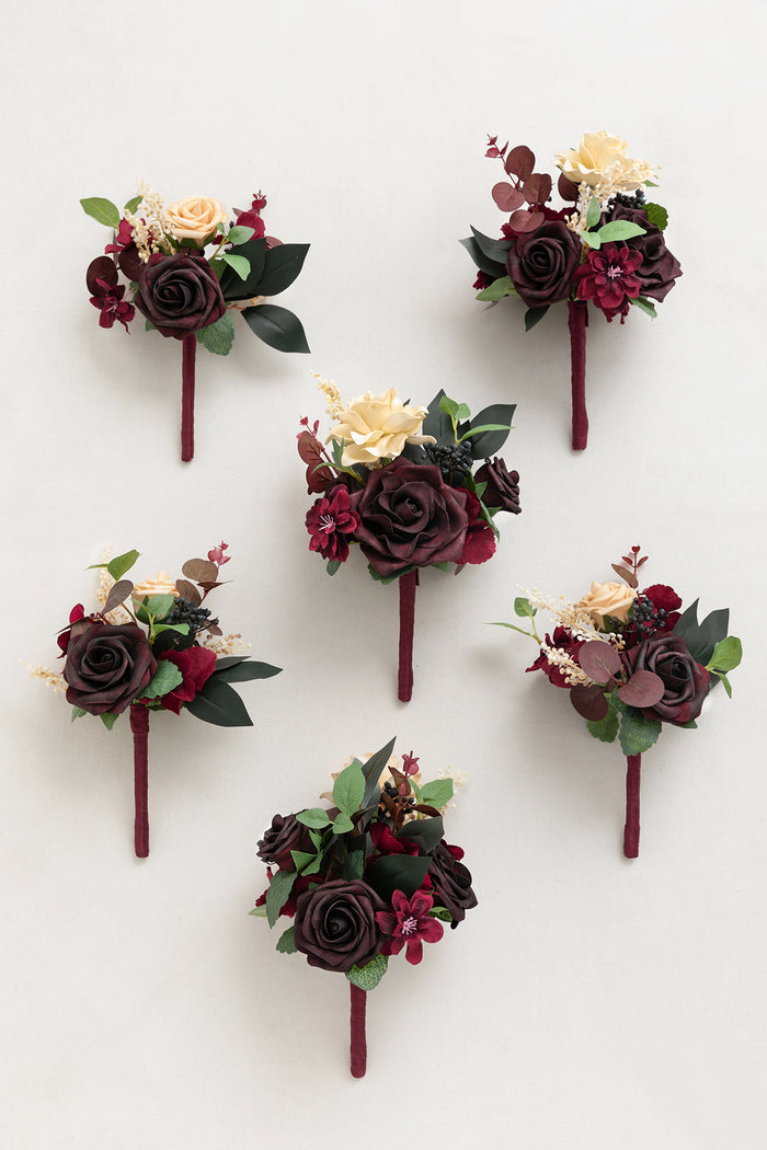 Mini Premade Flower Centerpiece Set in Black Baccara - Image 4