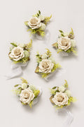 Wrist Corsages in Emerald & Tawny Beige | Clearance