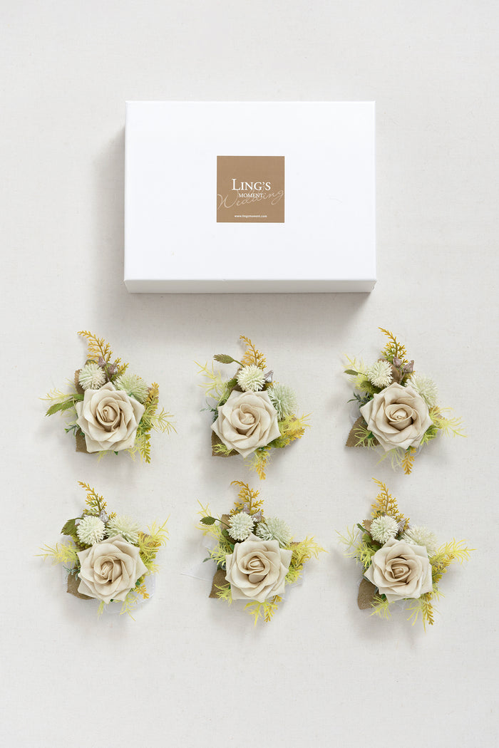 Wrist Corsages in Emerald & Tawny Beige | Clearance - Image 6