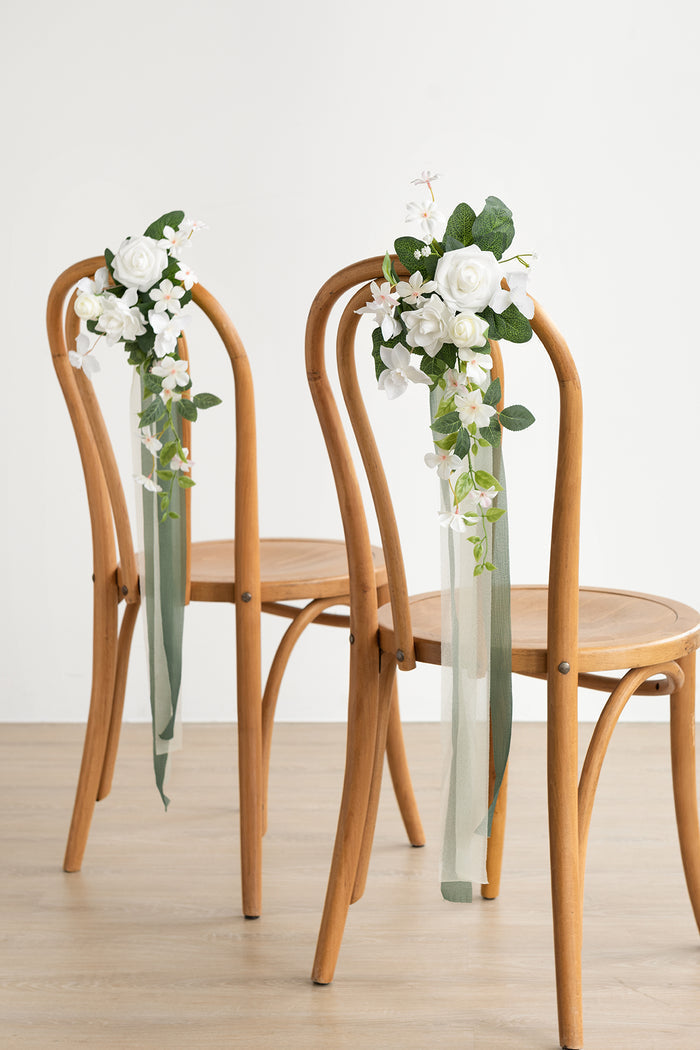 Aisle & Chair Decor in White & Sage - Image 2