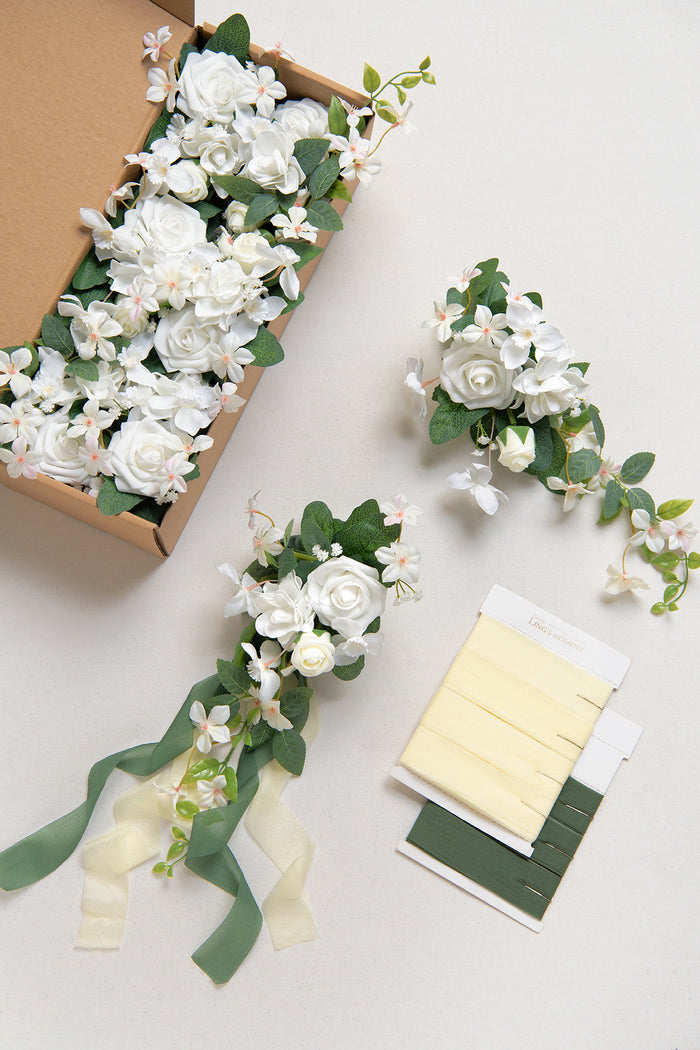 Aisle & Chair Decor in White & Sage - Image 5
