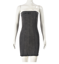 "Sexy Backless Strapless Denim Dress" Mimarta