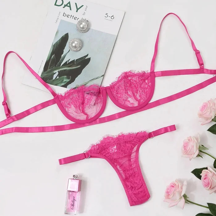 Sexy Transparent  Lingerie Set Rieworkes
