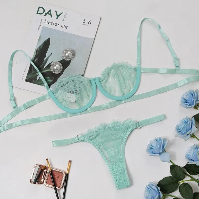 Sexy Transparent  Lingerie Set Rieworkes