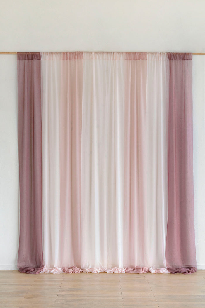 Sheer Backdrop Curtain Panels 14.5" x 10ft | Clearance