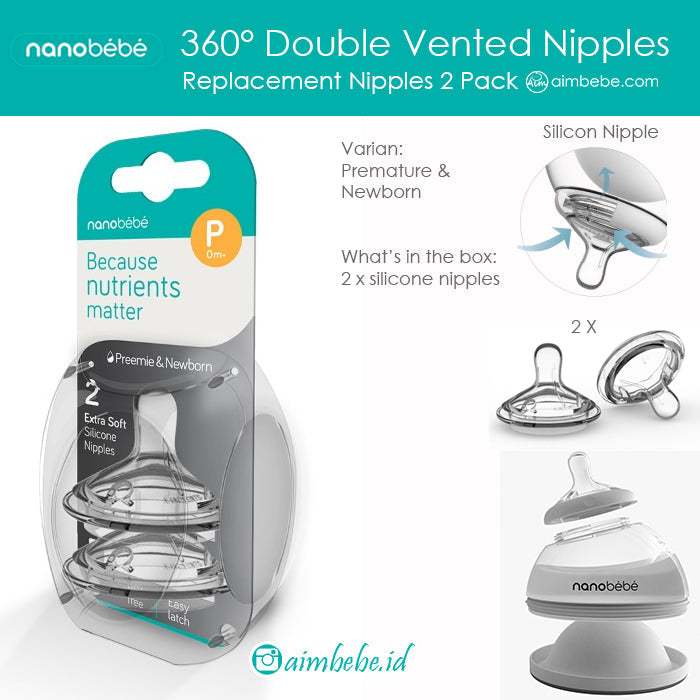 Silicone Nipples, Twin-Pack