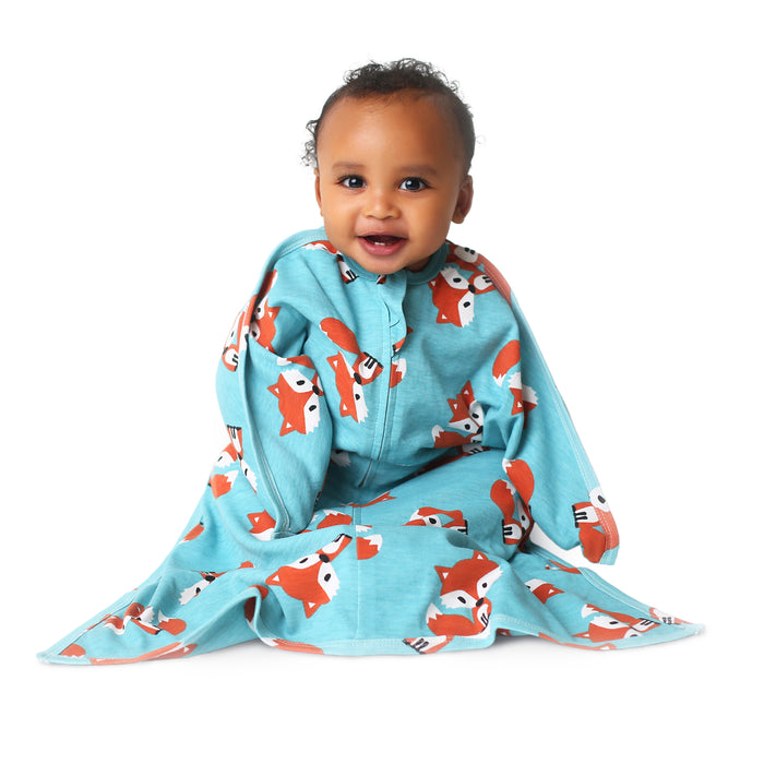 Baby wearing Friendly Fox Zipadee-Zip - Sitting View