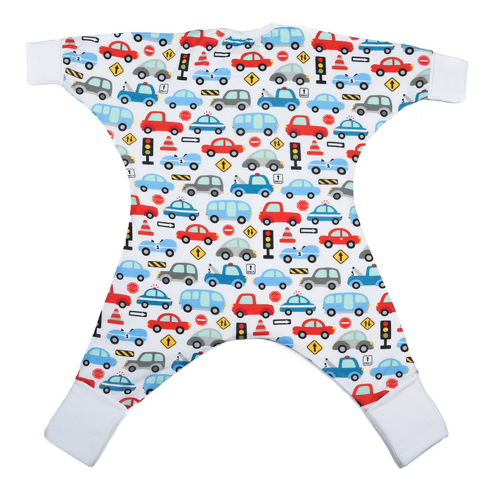 Sleeping Baby Flying Squirrel cozy baby pajama bodysuit Busy Town Lightweight