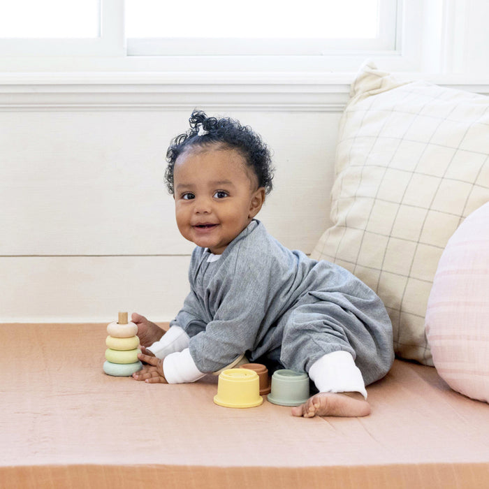 Sleeping Baby Classic Heather Flying Squirrel Pajama - Blooming Baby