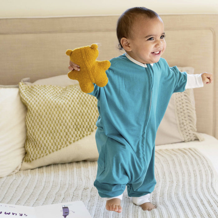 Sleeping Baby Classic Teal Flying Squirrel Pajama - Blooming Baby