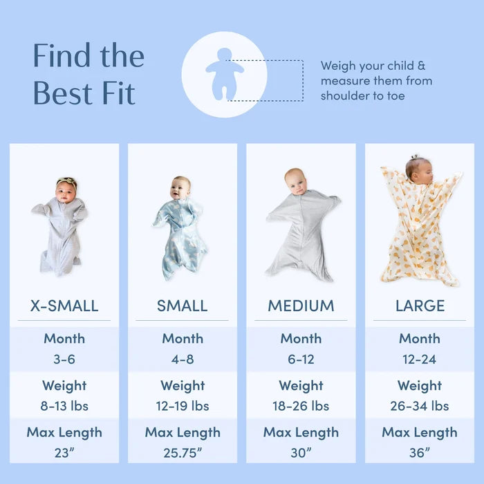 Sleeping Baby EverSoft™ Bamboo Zipadee-Zip Swaddle Transition (Clementine) - Blooming Baby