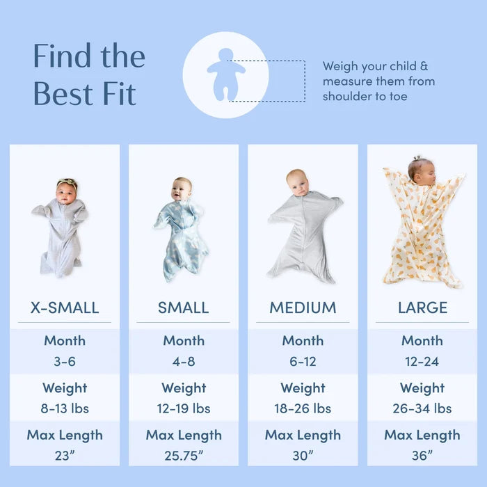 Sleeping Baby EverSoft™ Bamboo Zipadee-Zip Swaddle Transition (Gingham) - Blooming Baby