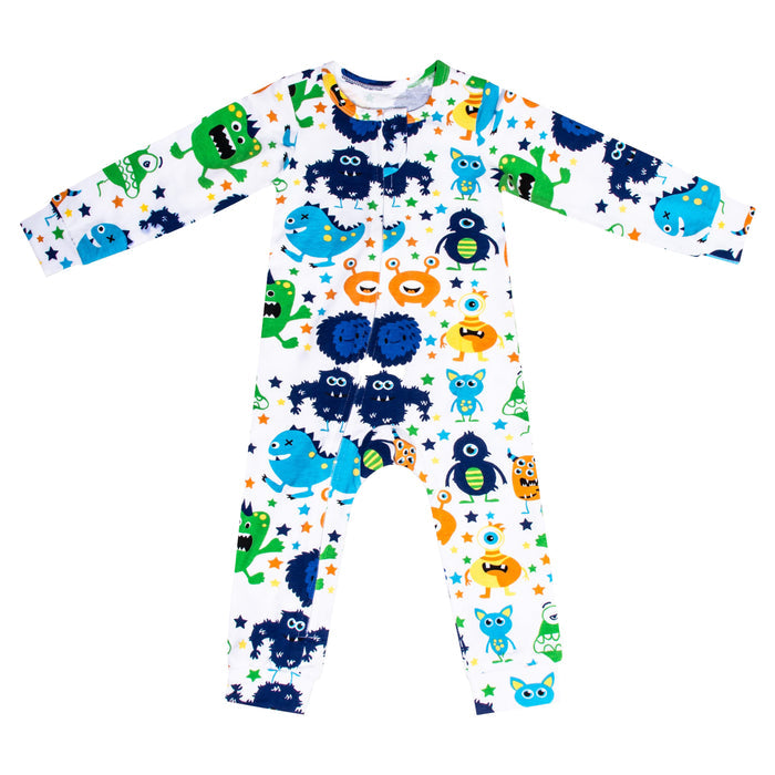 Sleeping Baby Monster Madness One-Piece Pajama - Blooming Baby