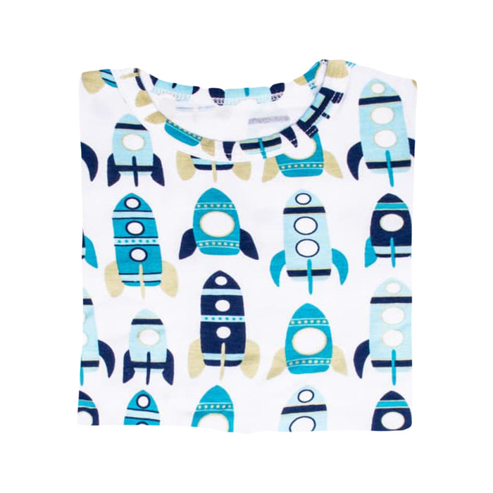 Sleeping Baby Rocket Two-Piece Pajama Set - Blooming Baby