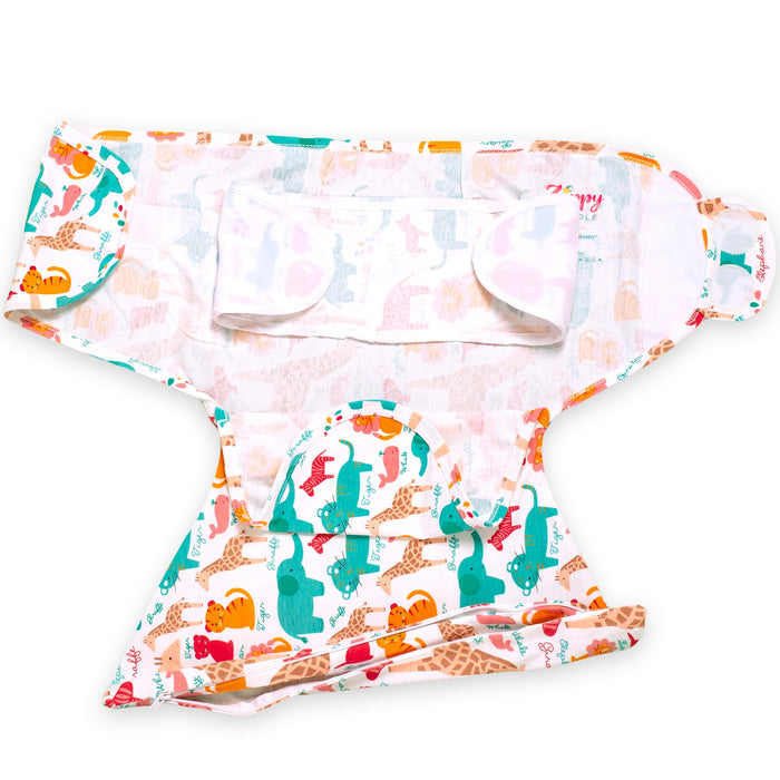 Sleeping Baby Zippy Swaddle safe sleep cotton swaddle Zipadee-Zoo