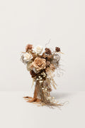 Small Cascade Bridal Bouquet in Beige Raw Serenity