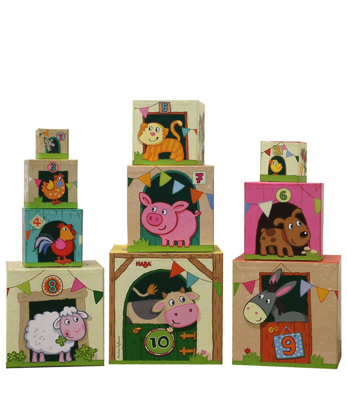 Stacking Cubes Game On the Farm