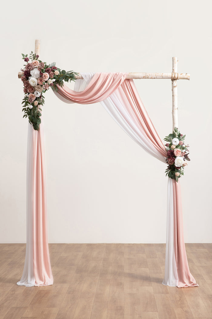 Flower Arch Decor with Drapes in Dusty Rose & Mauve - Image 2