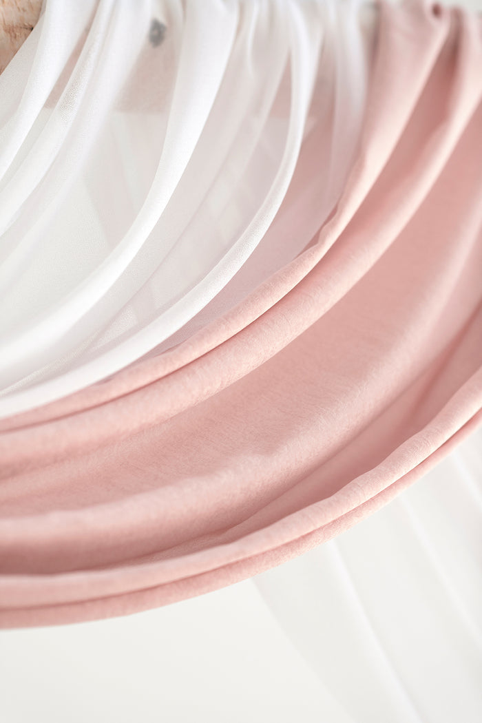Flower Arch Decor with Drapes in Dusty Rose & Mauve - Image 4