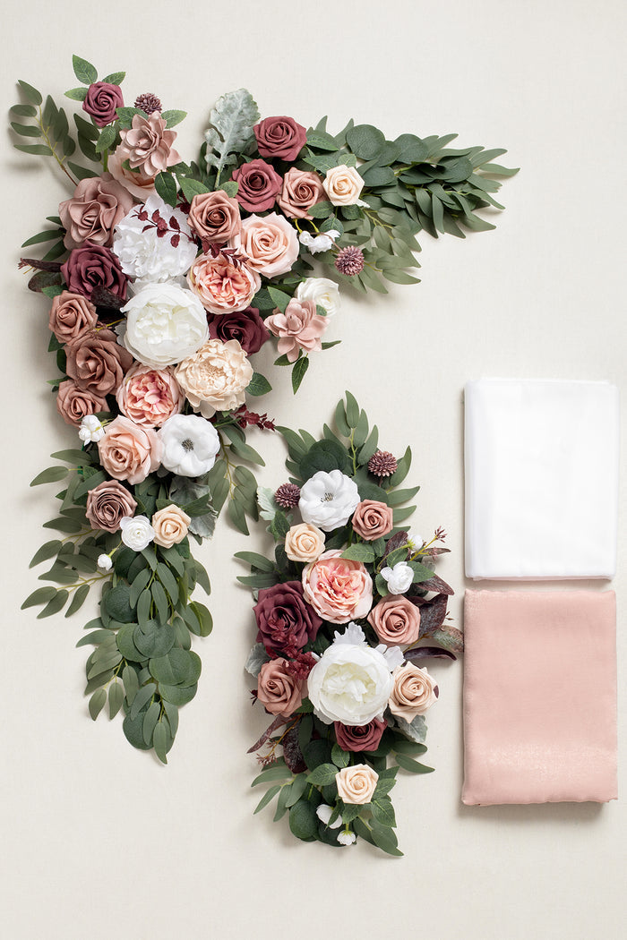 Flower Arch Decor with Drapes in Dusty Rose & Mauve - Image 6