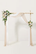 Flower Arch Decor with Drape in Gilded White Christmas Wedding