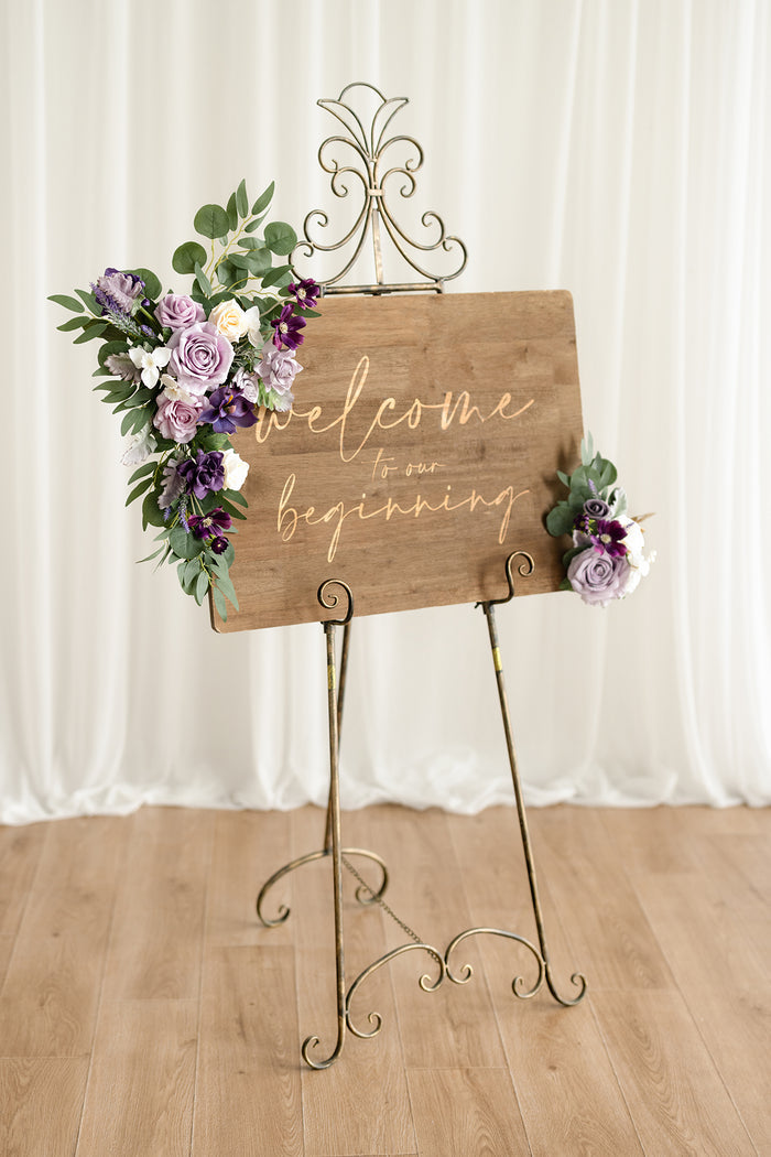 Combo Set Flower Sign Decor in Lilac & Gold - Image 2