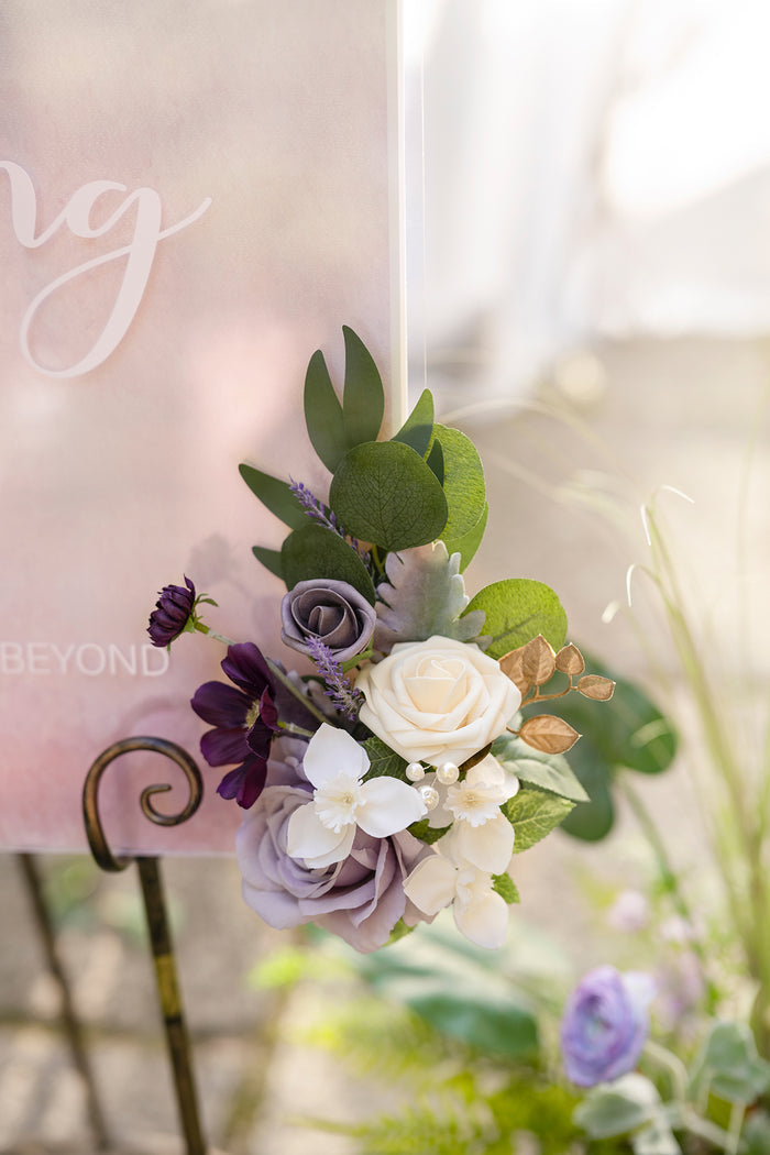 Combo Set Flower Sign Decor in Lilac & Gold - Image 4