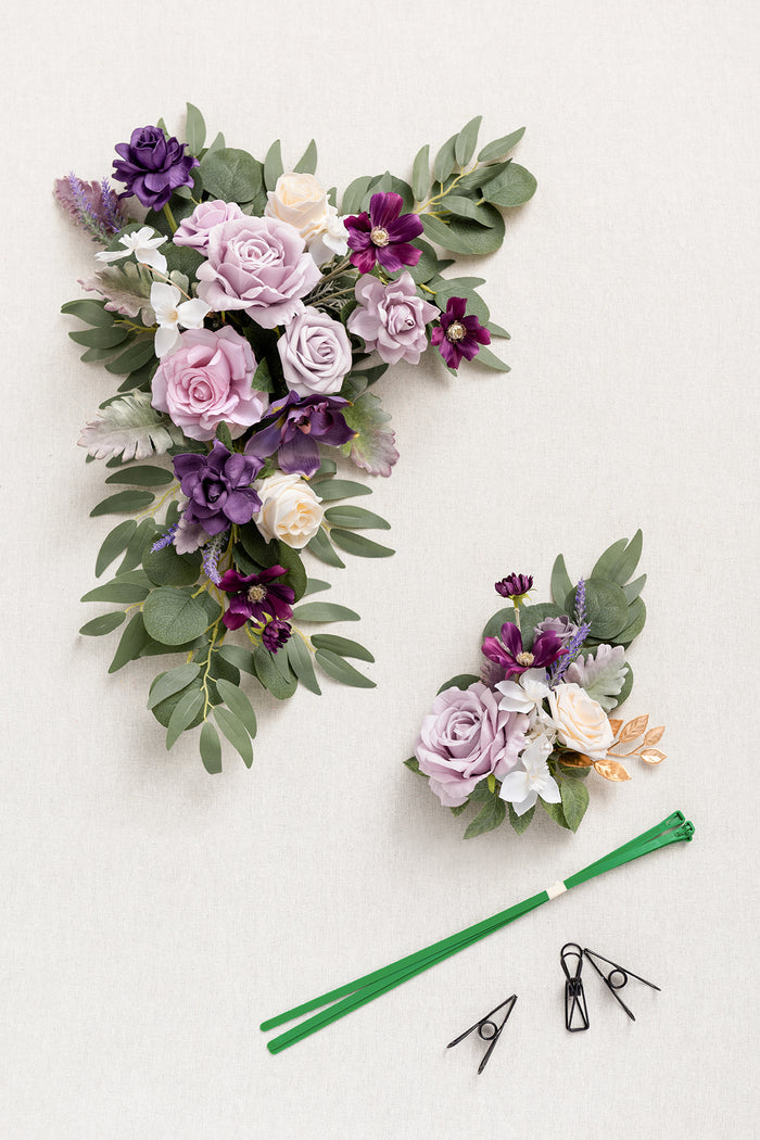 Combo Set Flower Sign Decor in Lilac & Gold - Image 5