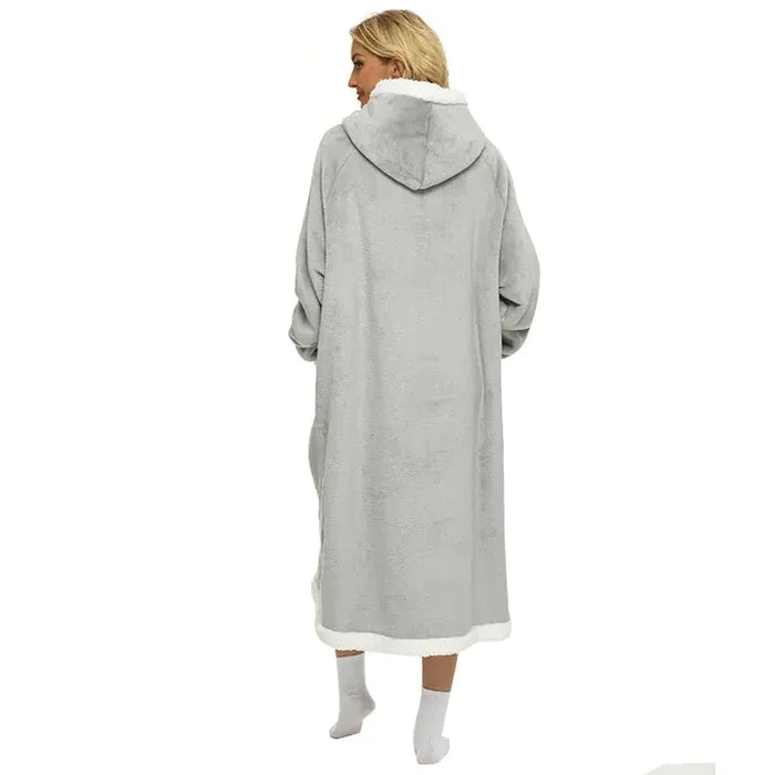 Super Long Flannel Blanket with Sleeves Winter Hoodies Rieworkes