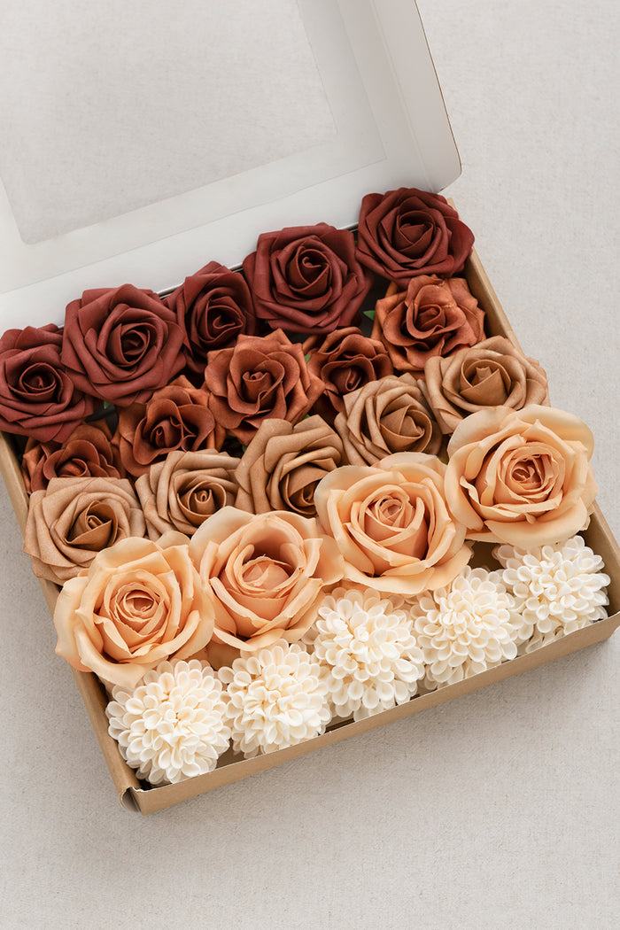 Supporting Flower Boxes in Autumn Terracotta