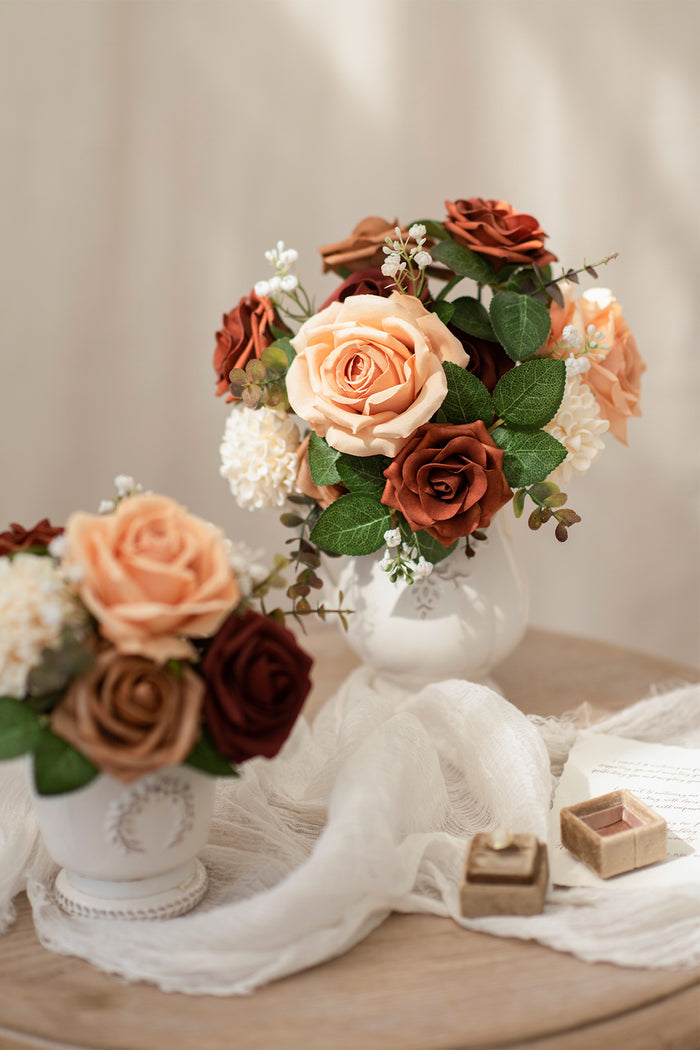 Supporting Flower Boxes in Autumn Terracotta