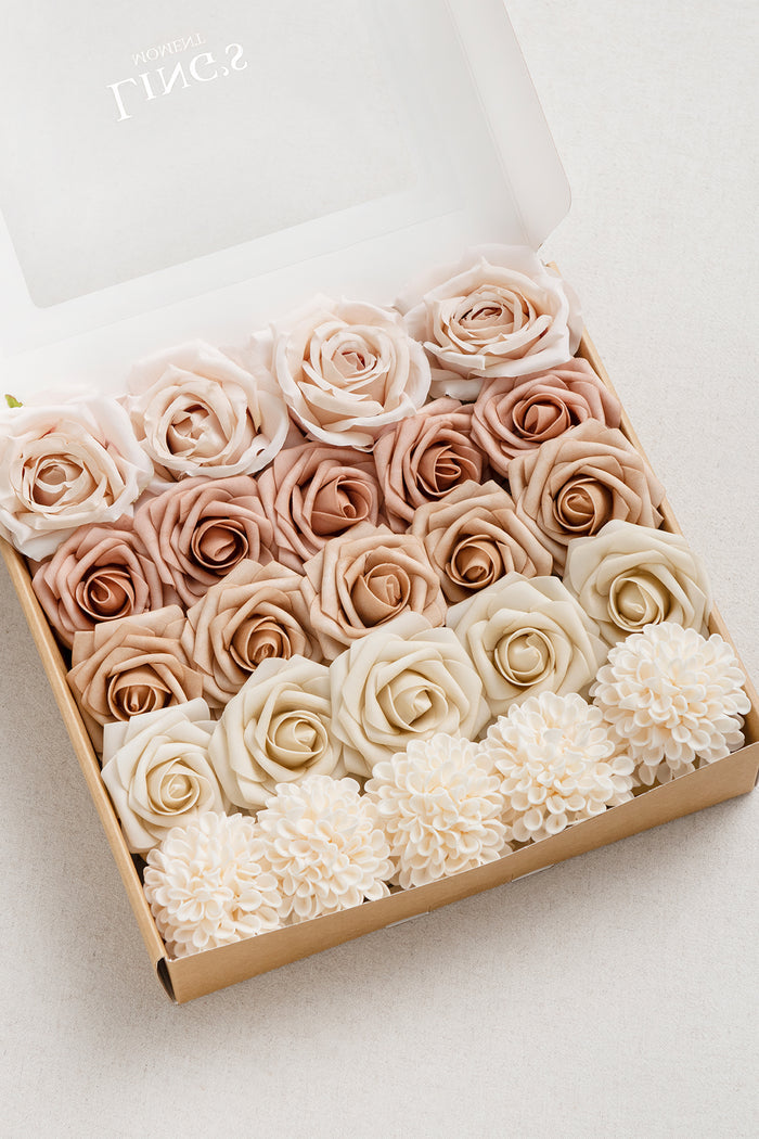 Supporting Flower Boxes in Cinnamon Cappuccino