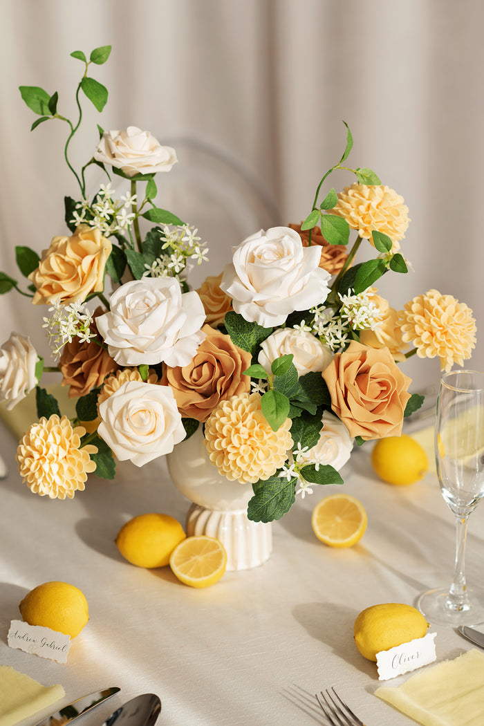 Light yellow and cream roses bulk box for DIY wedding flowers