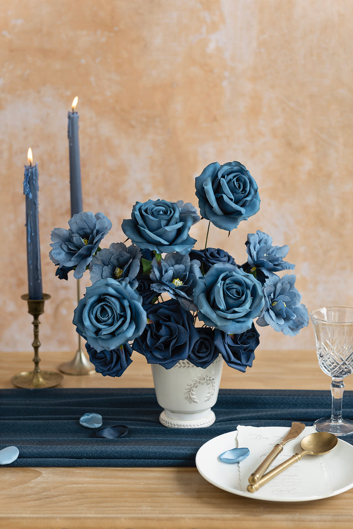 Supporting Flower Boxes in Octavia Navy Blue