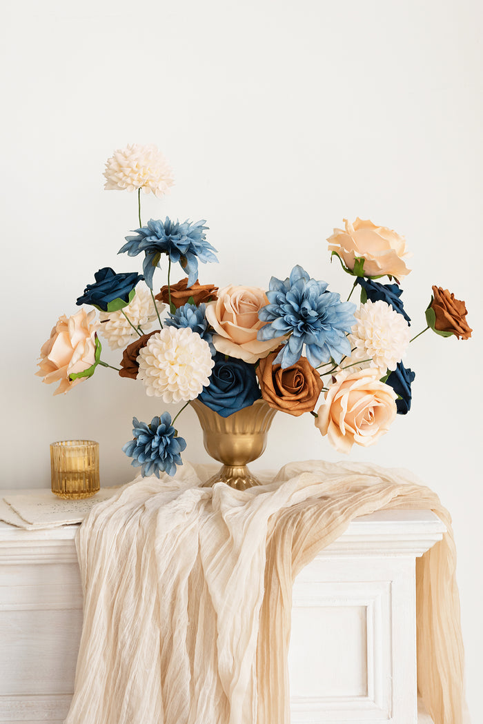 DIY Supporting Flower Boxes in Orange & Denim Blue - Image 2