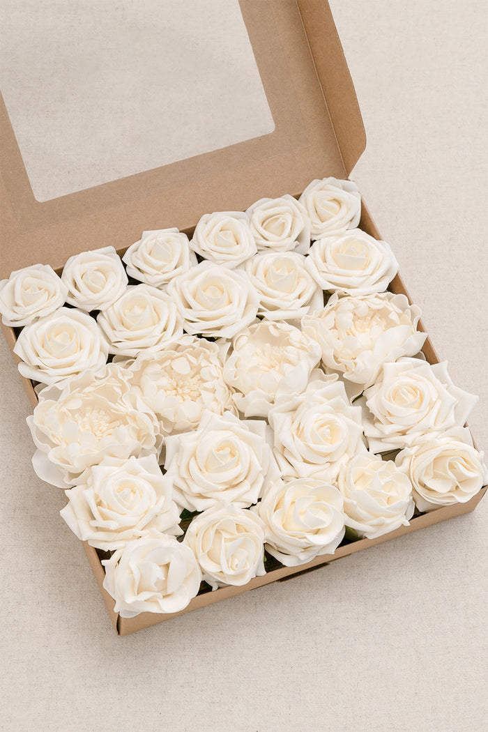 DIY Supporting Flower Boxes - Timeless Cream