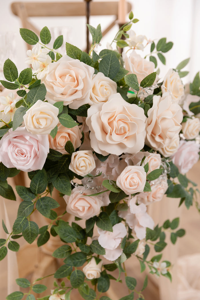 Sweetheart Table Floral Swags in Blush & Cream - Image 5