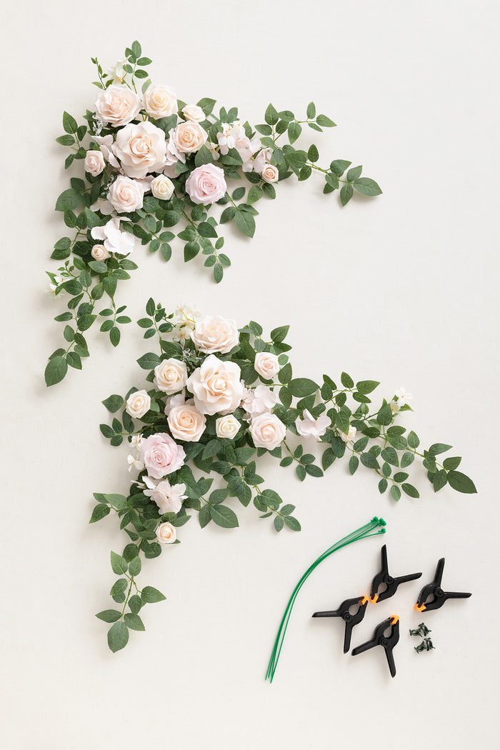Sweetheart Table Floral Swags in Blush & Cream - Image 7