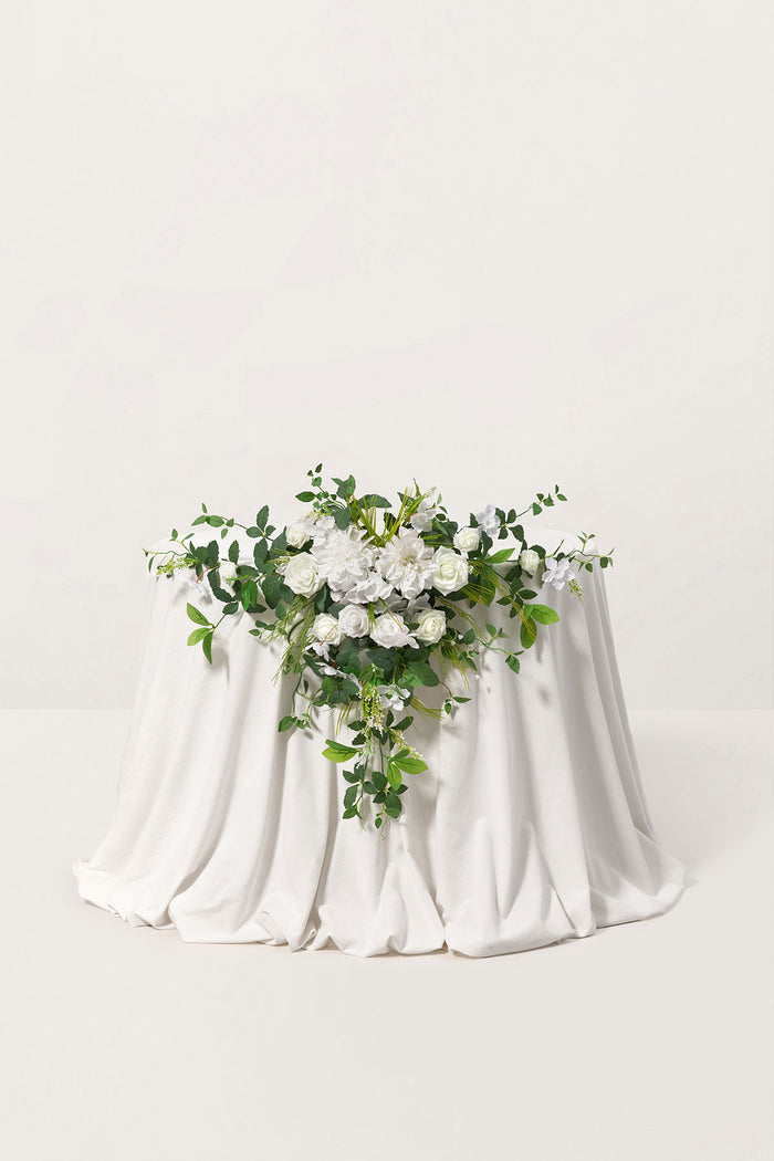 Sweetheart Table Floral Swags in May Lily & Olive