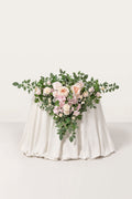 Sweetheart Table Floral Swags in Powder Pink & Cream