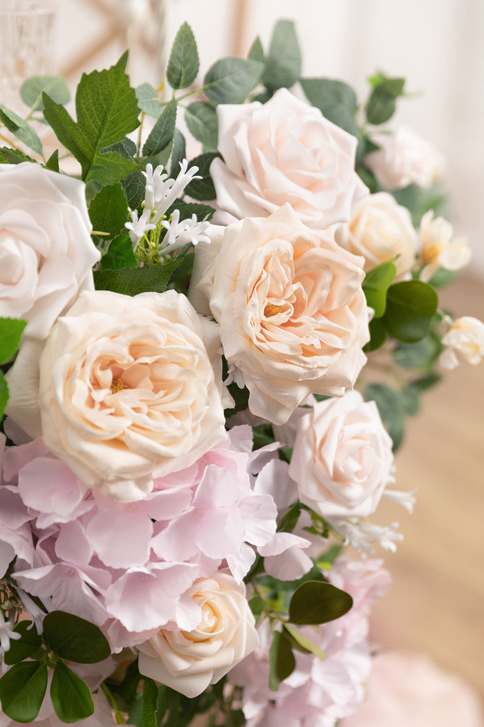 Sweetheart Table Floral Swags in Powder Pink & Cream - Image 3