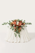 Sweetheart Table Floral Swags in Sunset Terracotta