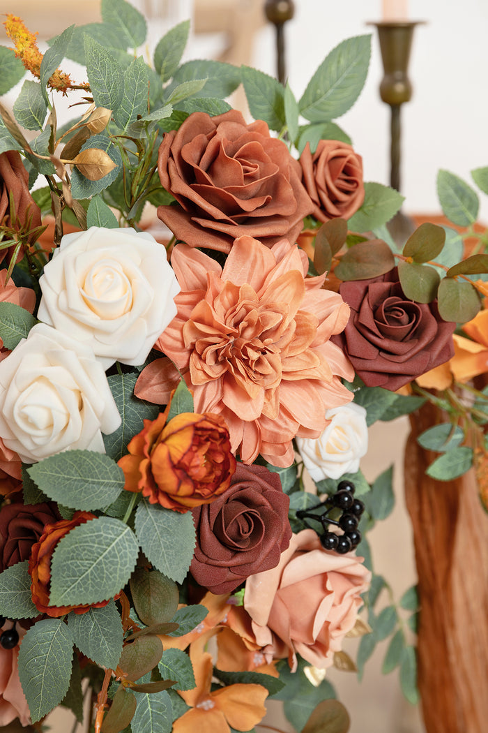 Sweetheart Table Floral Swags in Sunset Terracotta - Image 5