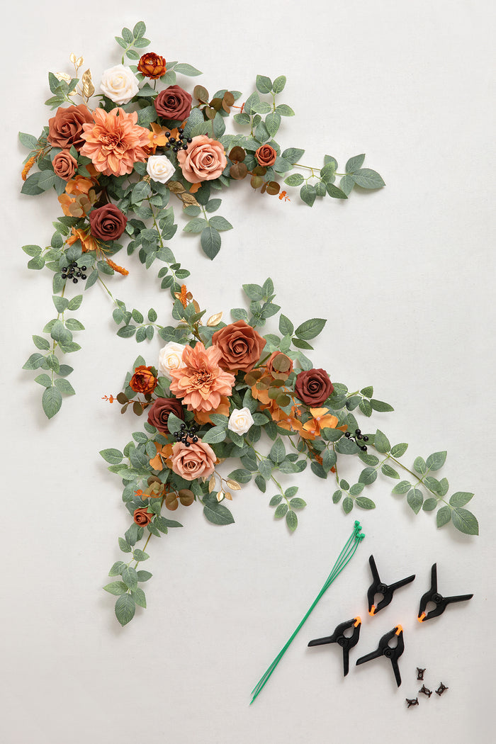 Sweetheart Table Floral Swags in Sunset Terracotta - Image 7