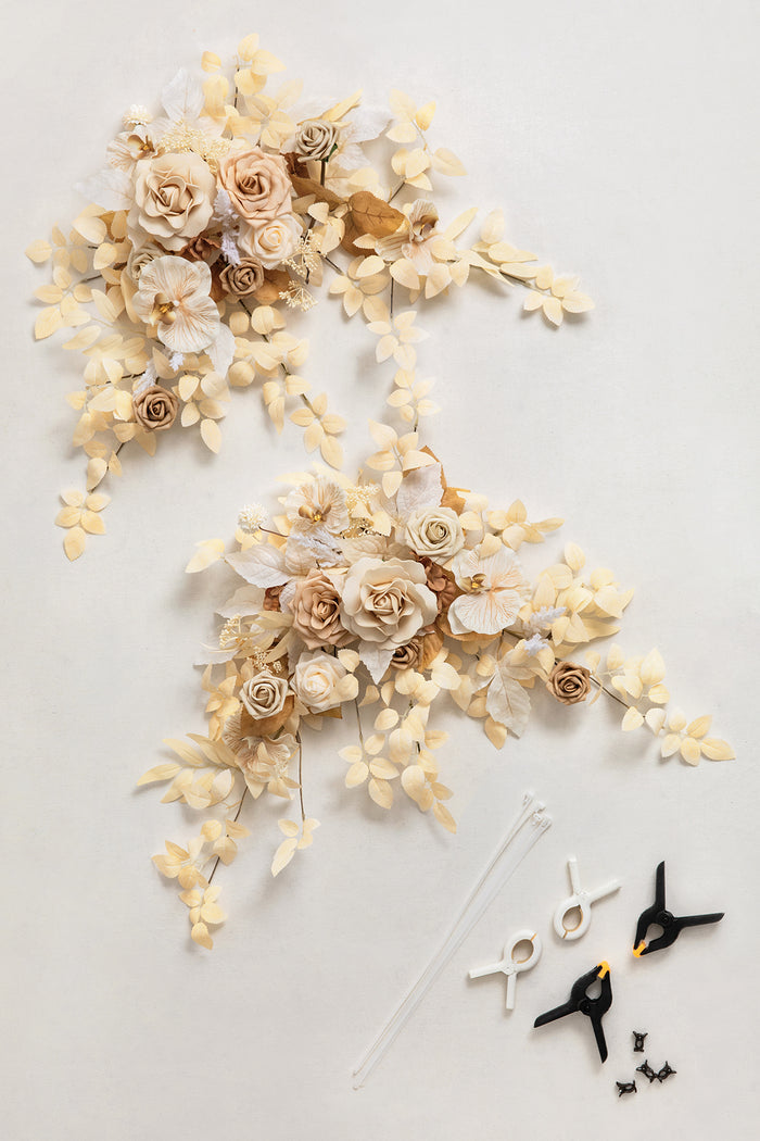 Sweetheart Table Floral Swags in Tawny Beige & Sand Beige - Image 5