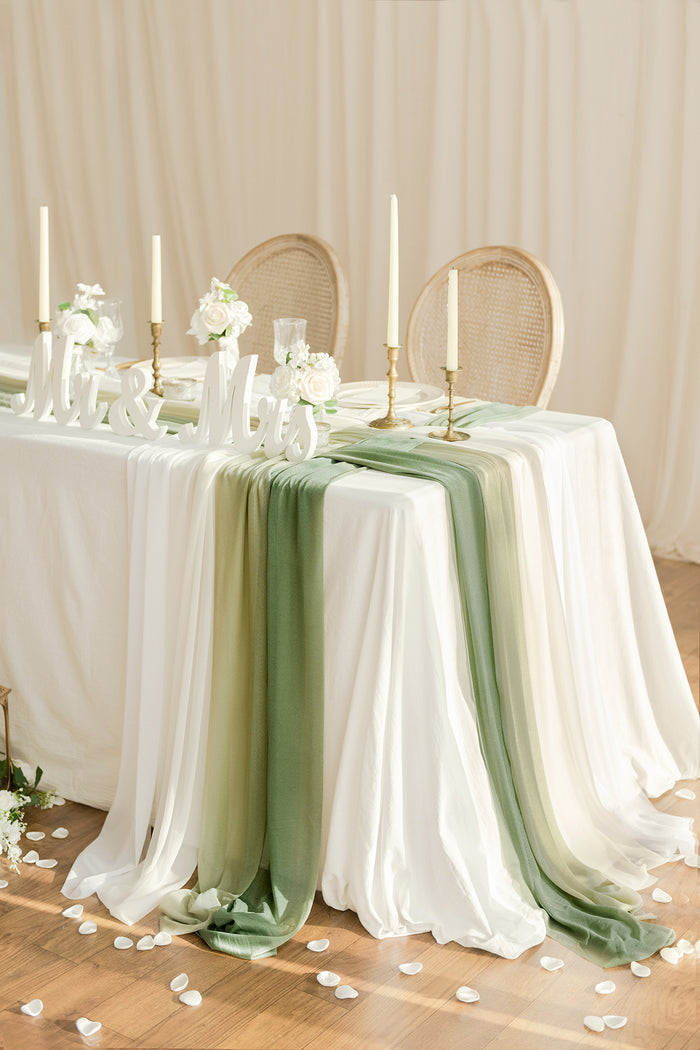 Table linens in White & Sage - Image 8