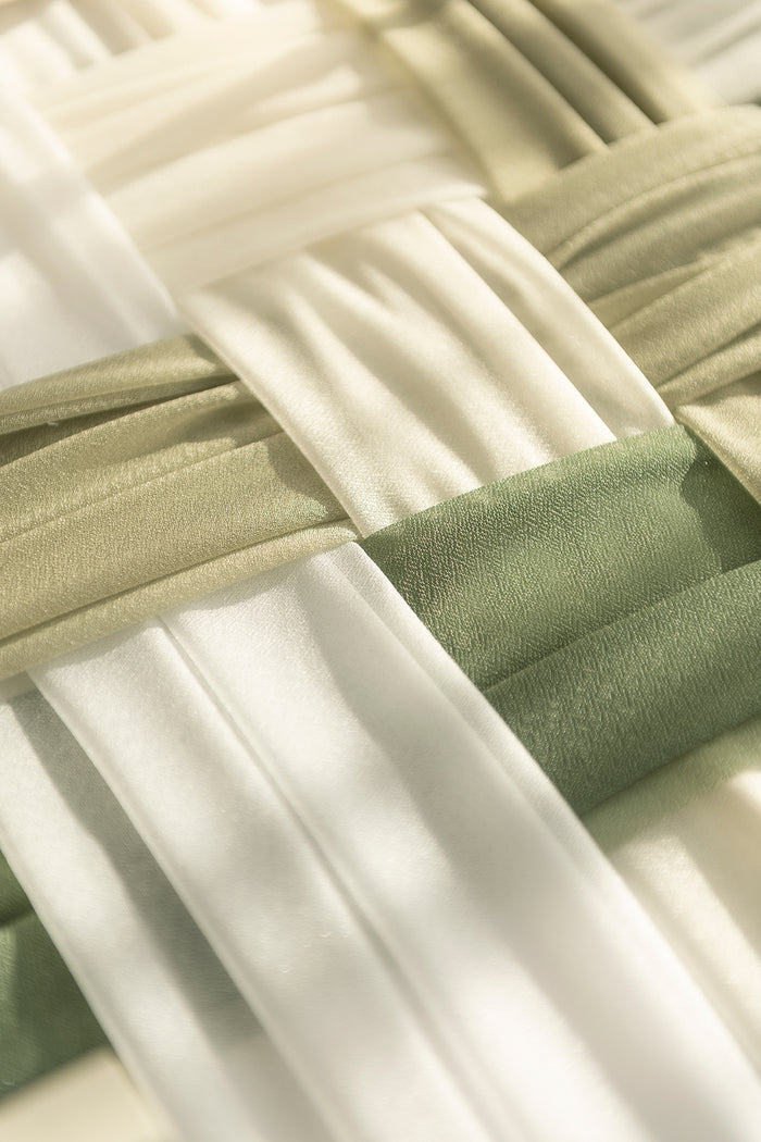 Table linens in White & Sage - Image 6