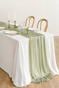 Sheer Table Runner - Campsite Green / 29"w x 10ft