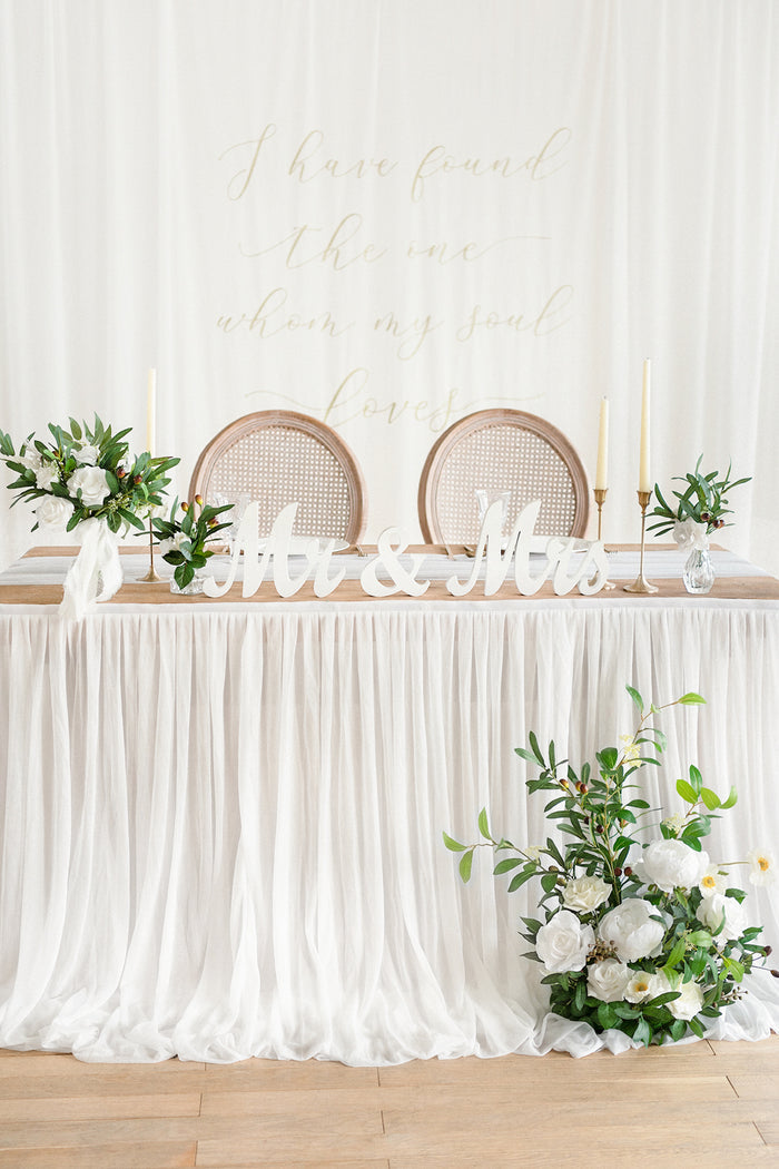Table Skirt for Head Table/Sweetheart Table - Image 3